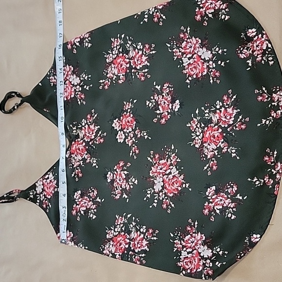 Cotton On Size XS Dark Green with Floral Pattern Lined Camisole / Sleeveless Top - Picture 6 of 12
